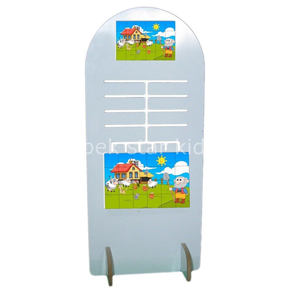 Ayaklı Hayvan Resimli Kanal Puzzle Labirent 50x25x105cm