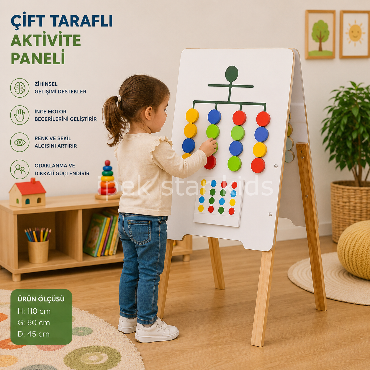 Ayaklı Örüntü Labirent Sıralama 50x118cm Animasyon Oyunları