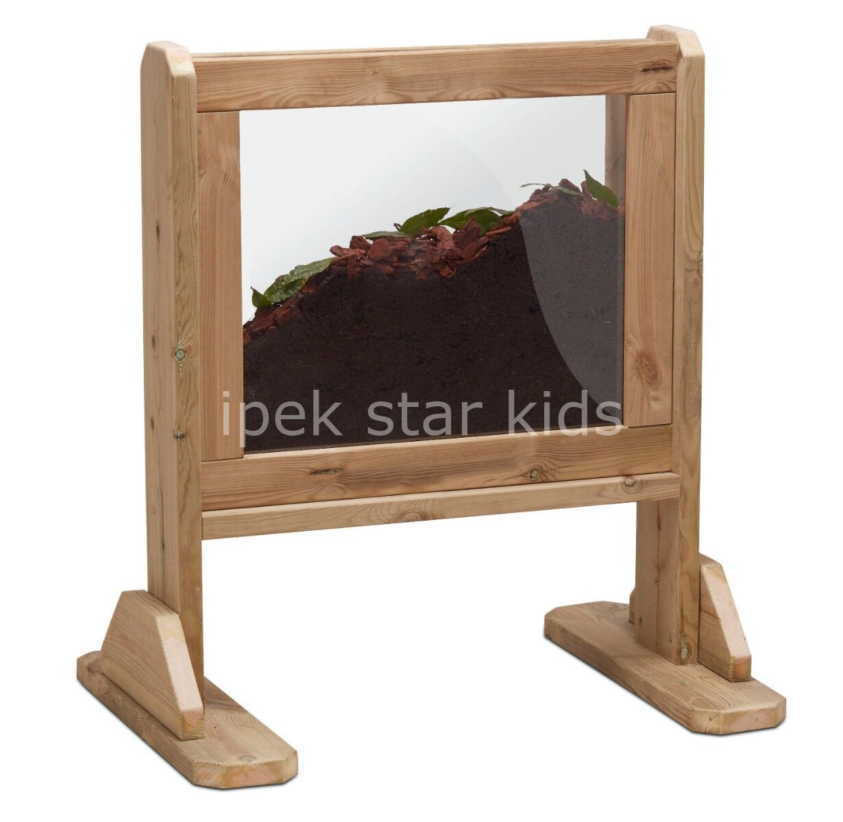 ahşap böcek çiftliği ve toprak gözlem ünitesi 100x50x100 cm orman okulu keşif ekipmanı