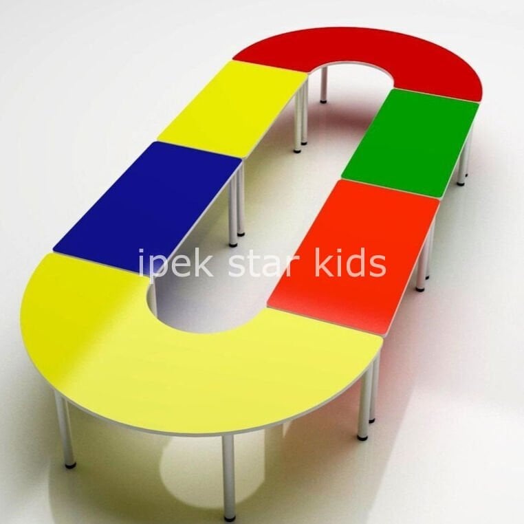 420x180 cm modüler anaokulu masa sistemi