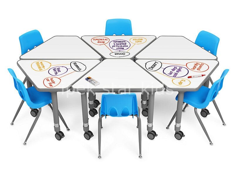 TRAPEZ MASA  FLEX ÇOCUCK MASA GRUBU 6 PARÇA MASA ,AKSESUARLAR DAHİL DEĞİLDİR