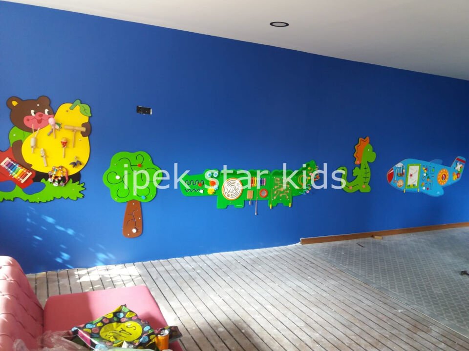 duvar oyun seti, anaokulu duvar oyunu, kreş duvar oyuncakları, eğitici duvar paneli, montessori duvar oyun seti, çocuk duvar oyuncakları, mini club