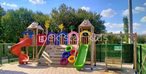 Rainbow Smile Adventure Park 2 Kuleli Ahşap Oyun Grubu