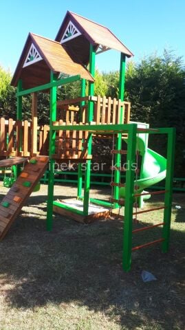 AHŞAP MACERA PARKURU 3 KULELİ OYUN GRUBU