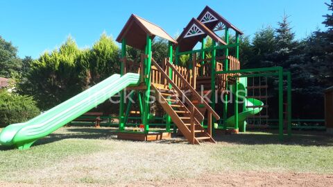 AHŞAP MACERA PARKURU 3 KULELİ OYUN GRUBU