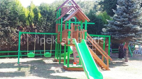 AHŞAP MACERA PARKURU 3 KULELİ OYUN GRUBU