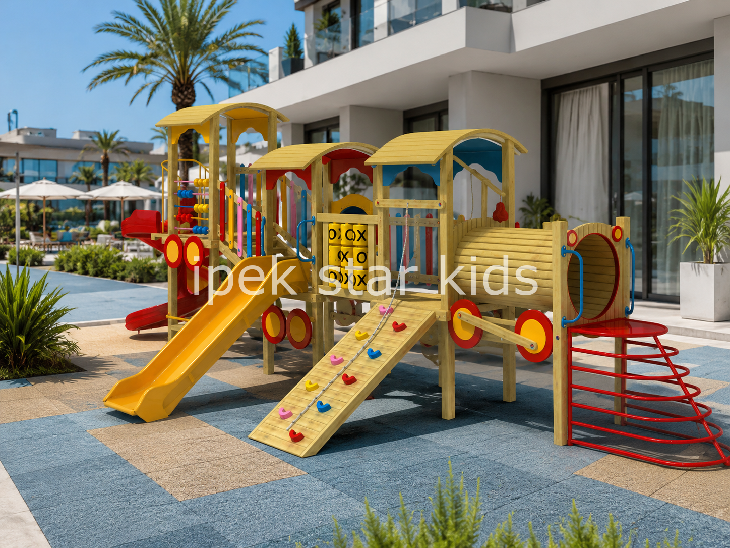 Ahşap Tren Temalı Oyun Parkı 10 x 6 m