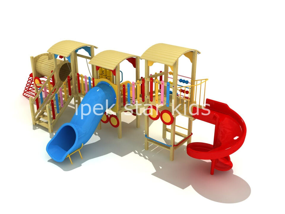 Site Bahçesi Ahşap Oyun Parkı