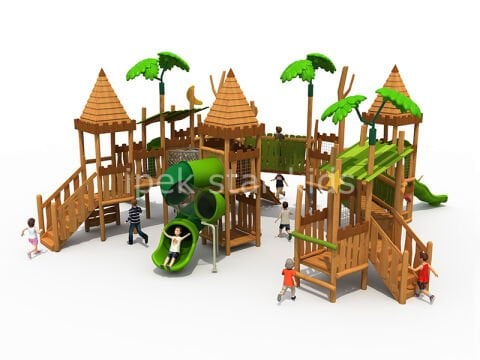 Orman Temalı Dev Ahşap Çocuk Parkı