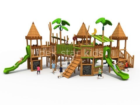 Orman Temalı Dev Ahşap Çocuk Parkı