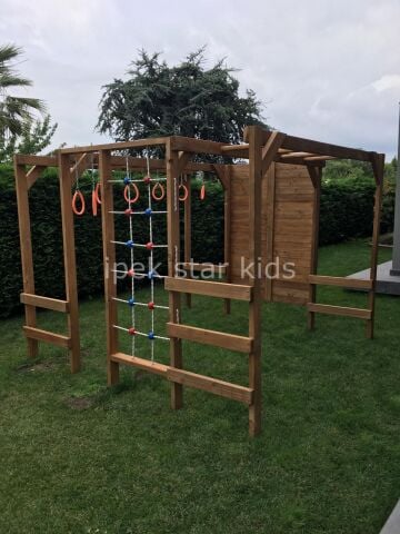 Ahşap Tırmanma ve Macera Parkuru  Çocuklar İçin Dış Mekân Tırmanma Seti
