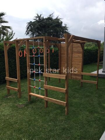 Ahşap Tırmanma ve Macera Parkuru  Çocuklar İçin Dış Mekân Tırmanma Seti