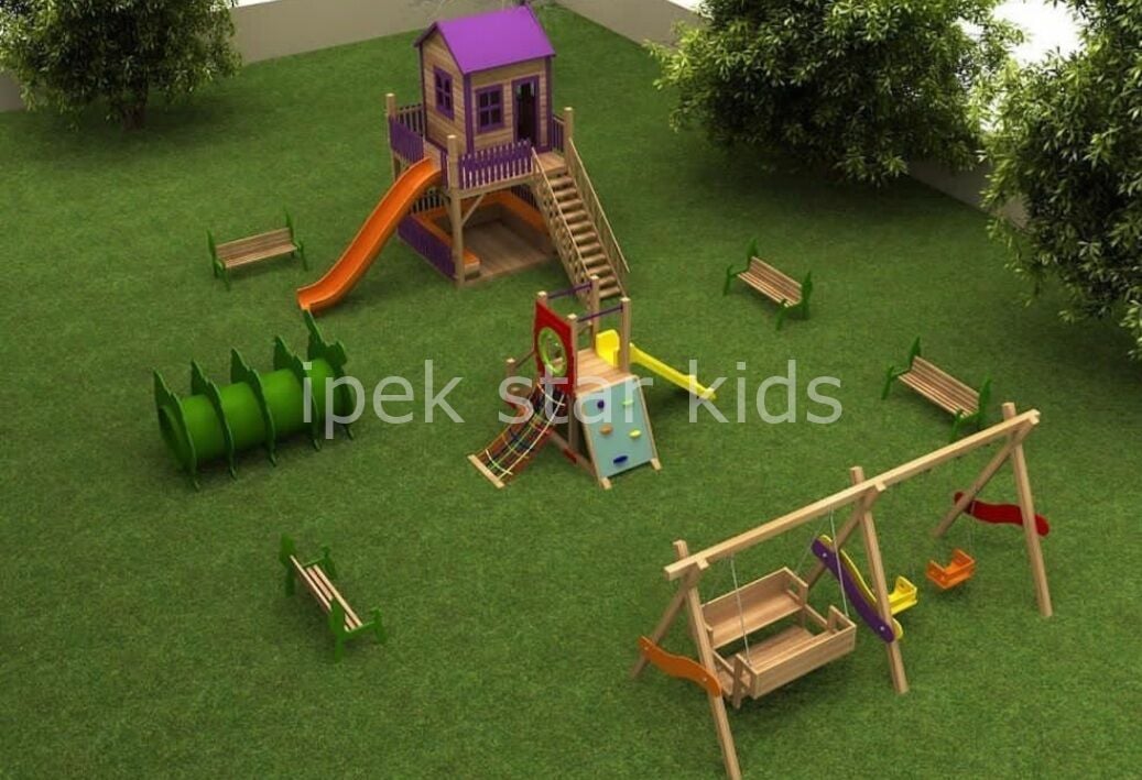 AHŞAP OYUN PARKI FUL SET