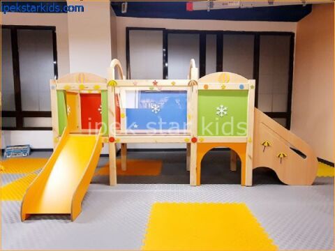 AHŞAP KAYDIRAKLI  OYUN GRUBU İÇ MEKAN Clubhouse