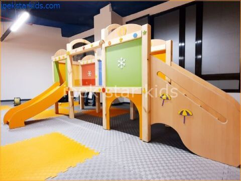 AHŞAP KAYDIRAKLI  OYUN GRUBU İÇ MEKAN Clubhouse