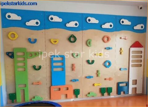 MiniClimb Çocuk Aktivite Duvarı 180×90 cm | Tırmanma ve Motor Gelişim Oyuncağı