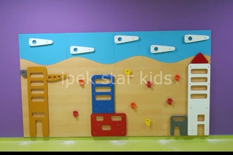 MiniClimb Çocuk Aktivite Duvarı 180×90 cm | Tırmanma ve Motor Gelişim Oyuncağı