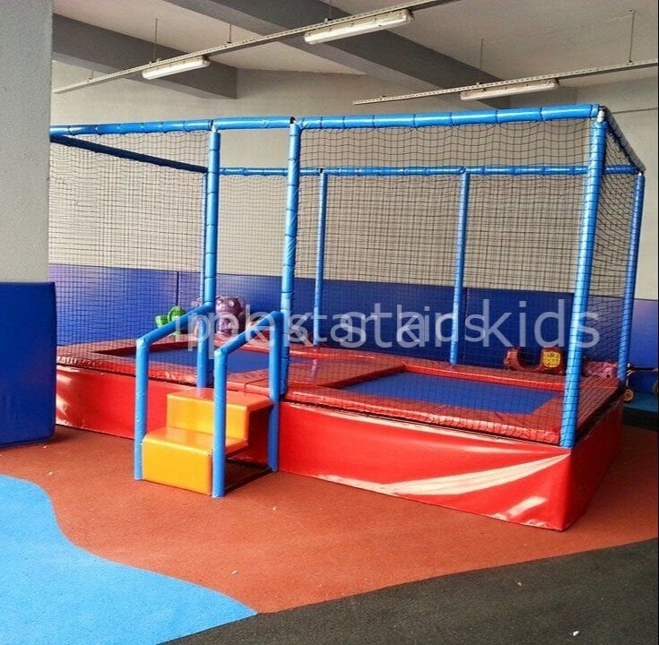 400x200 çocuk trambolini  kapalı alan soft play trambolin  anaokulu trambolin oyun alanı  file korumalı çocuk trambolini
