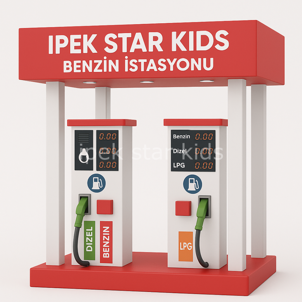 İpek Star Kids Mini Petrol City – Çocuk Benzin İstasyonu Oyun Seti