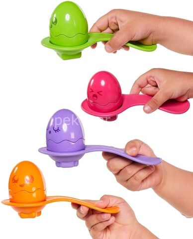 YUMURTA TAŞIMA YARIŞLARI YUMURTA KAŞIK OYUNU 4 LÜ SET