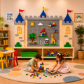 Anaokulu, kreş ve mini club alanları için eğitici LEGO aktivite duvarı