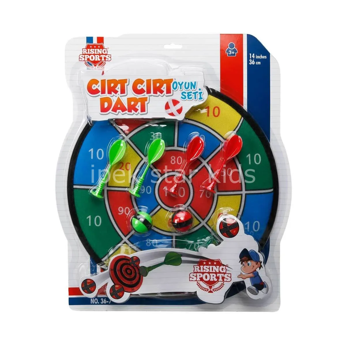 OTEL ANİMASYON CIRTLI İĞNESİZ DART SETİ 36 CM ÇAP