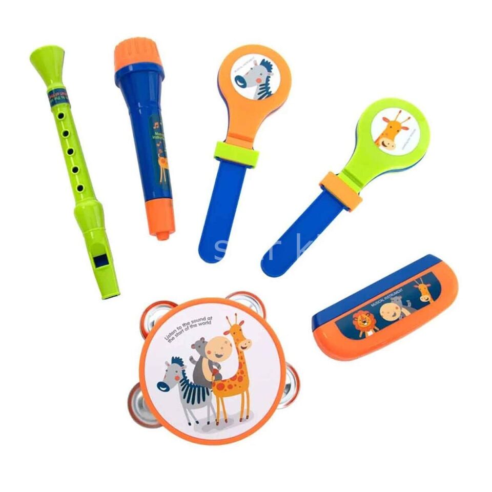 SUN-RST-ECH-MÜZİK SET DAVUL 2MARAKAS TEF FLÜT MİKROFON 2BAGET MIZIKA