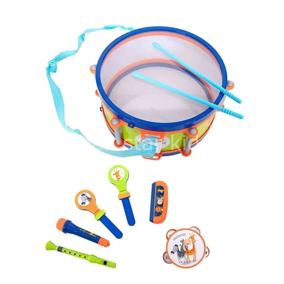 SUN-RST-ECH-MÜZİK SET DAVUL 2MARAKAS TEF FLÜT MİKROFON 2BAGET MIZIKA