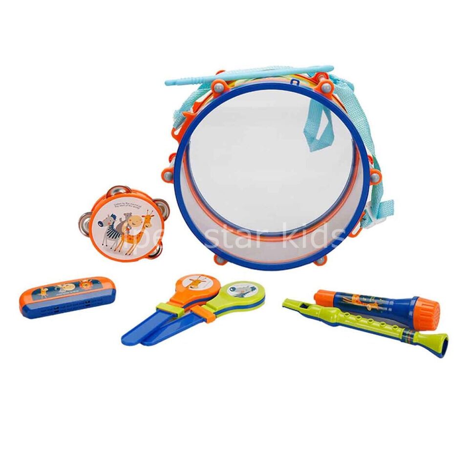 SUN-RST-ECH-MÜZİK SET DAVUL 2MARAKAS TEF FLÜT MİKROFON 2BAGET MIZIKA