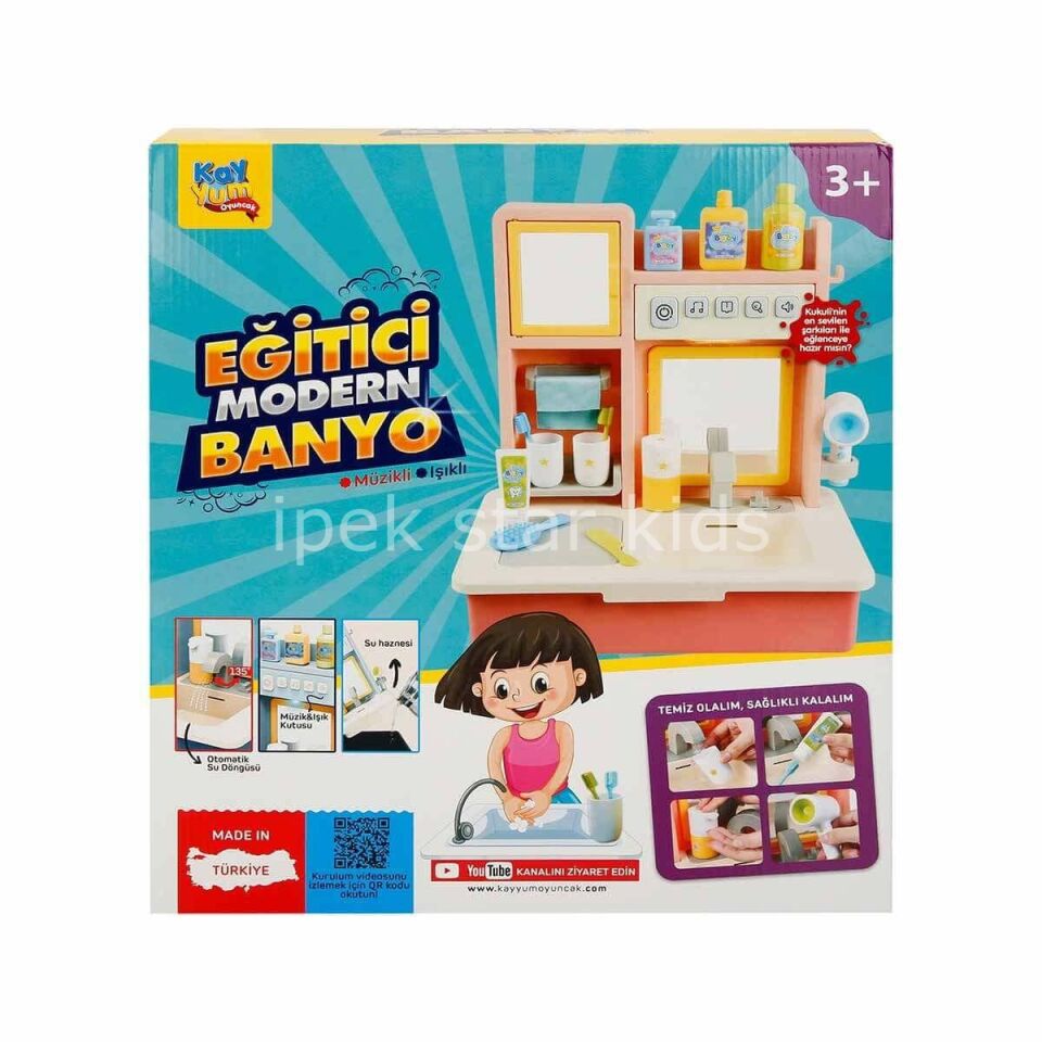 EĞİTİCİ SESLİ MODERN BANYO LAVABO PEMBE 8