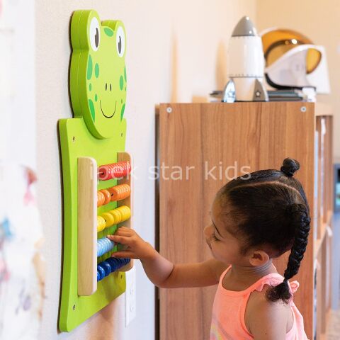 Çocuk Duvar Abaküs Sayma Oyunu Kurbağa Figürlü Duvar Abaküsü