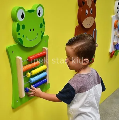 Çocuk Duvar Abaküs Sayma Oyunu Kurbağa Figürlü Duvar Abaküsü