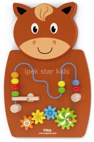 Çocuk Duvar Labirent Çark Oyunu At Figürlü Duvar  Oyunu