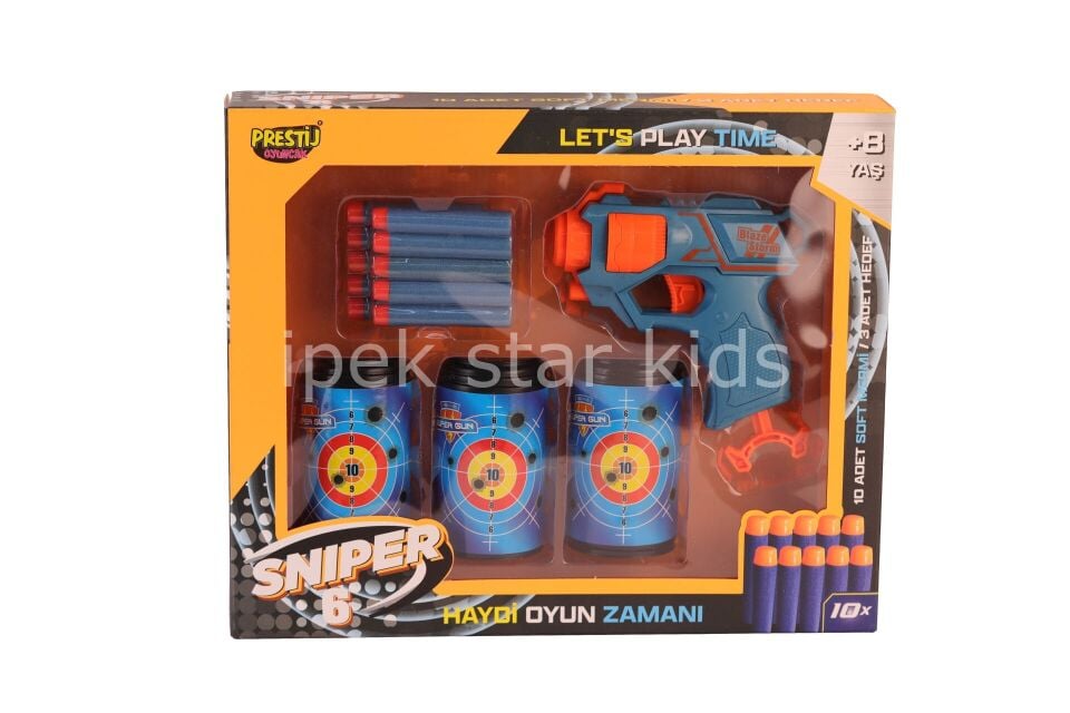 KUTULU 3 HEDEFLİ SNİPER 6 DART ATICI