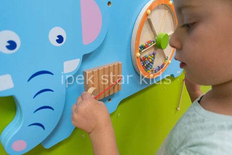 Çocuk Duvar Oyunu FİL Duvar Aktivite Seti  90 cm