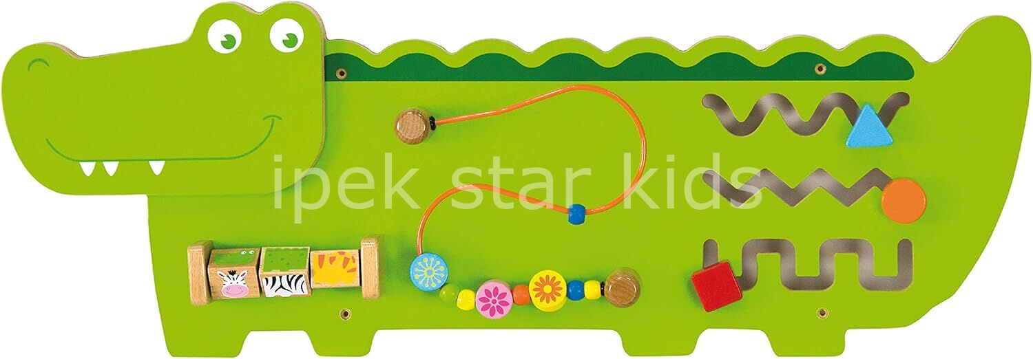 Çocuk Duvar Oyunu Timsah  Duvar Aktivite Seti  90 cm