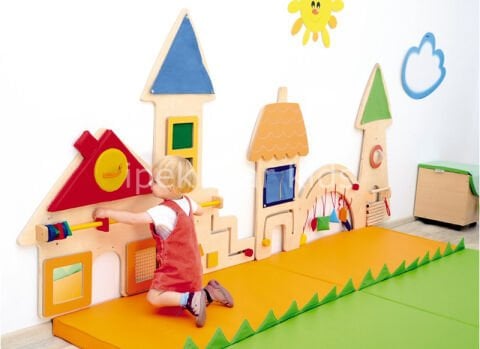 İpekstar 208x135 cm Çocuk Duvar Oyunu Seti – Anaokulu ve Kreşler İçin Eğitici