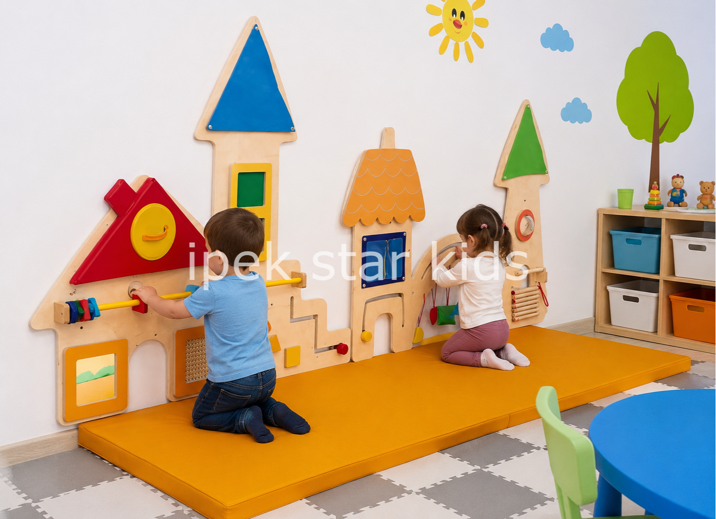 Ahşap Mega Aktivite Duvar Oyun Seti 208x135 cm
