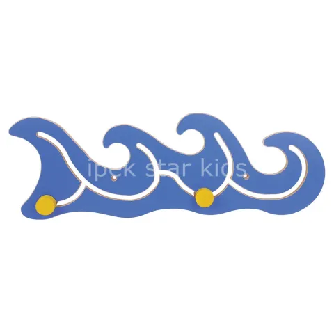 Ahşap Duvar Oyunu Korsan Gemisi Ve Deniz Dalgası  3 parça  200*100 cm