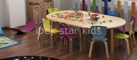 AHŞAP GRUP MASA TAMAMEN AHŞAPDIR  210*150 CM  4 PARÇA