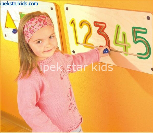 Ahşap Duvar Rakamlar Oyunu 1-2-3-4-5 – Anaokulu Sayı Öğrenme Aktivite Paneli