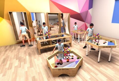 Sihirli Komik  Ayna Seti 4 lü Set Naturel KAHKAHA AYNALARI SETİ