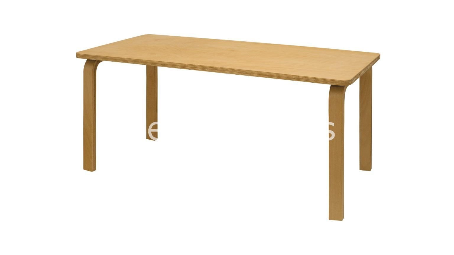 ahşap kontra dikdörtgen anaokulu masası 120x60 cm