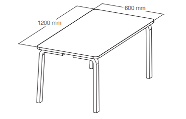 AHŞAP DİKDÖRTGEN MASA    120*60 CM