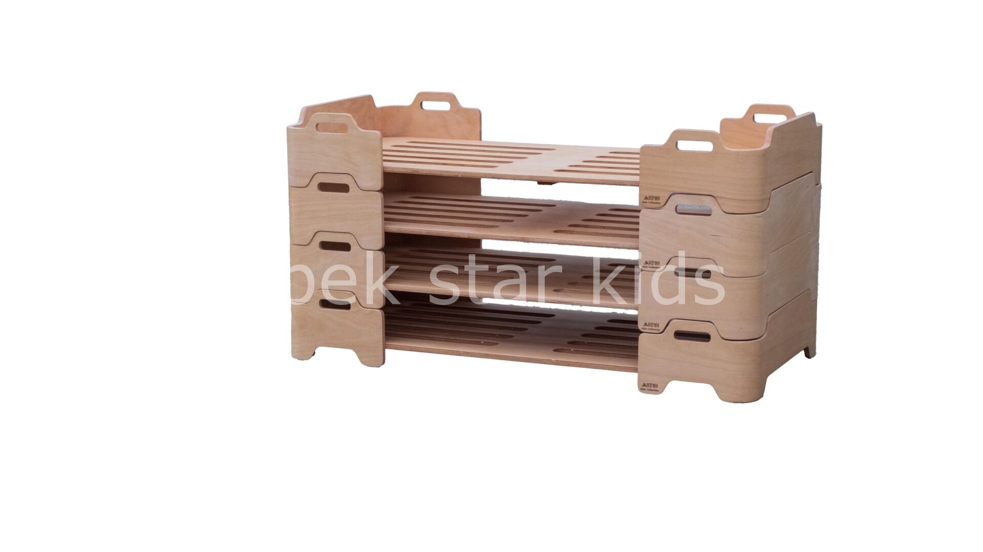 AHŞAP NATUREL KAMPET İSTİFLENEBİLİR ÇOCUK YATAĞI