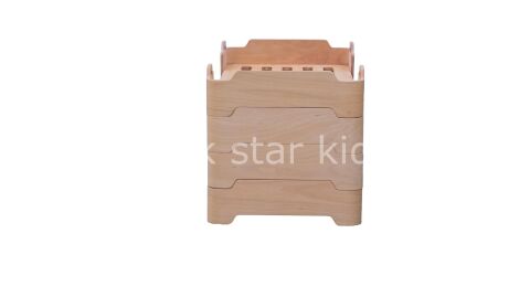 AHŞAP NATUREL KAMPET İSTİFLENEBİLİR ÇOCUK YATAĞI