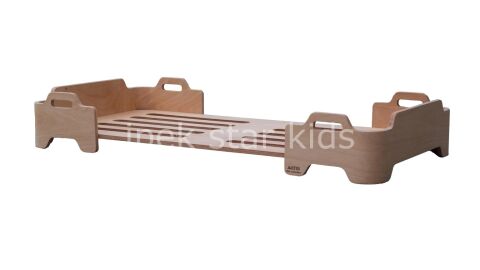 AHŞAP NATUREL KAMPET İSTİFLENEBİLİR ÇOCUK YATAĞI