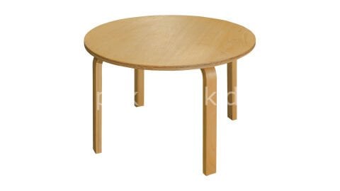 AHŞAP NATUREL DAİRE MASA  ÇAP 82 CM