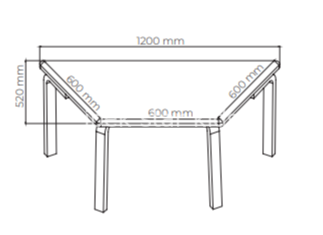 kreş sınıfı için modüler trapez masa