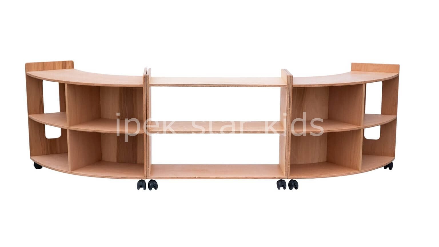 AHŞAP NATUREL MODÜLER DOLAP SİSTEMİ 3 PARÇA